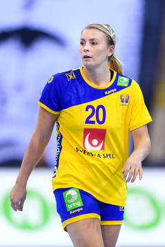 Sveriges Isabelle Gulldén i matchen mellan Sverige och