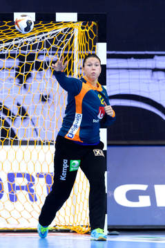 Sveriges Filippa Idéhn i matchen mellan Sverige och Polen