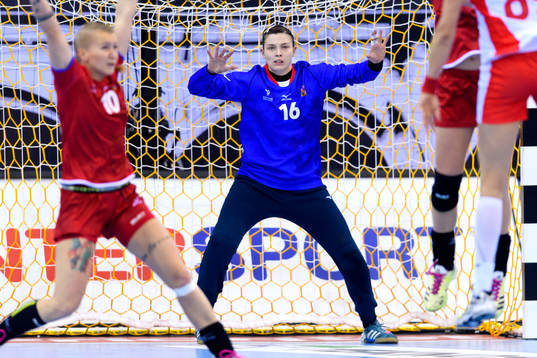Tjeckiens Lucie Satrapova i matchen mellan Polen och