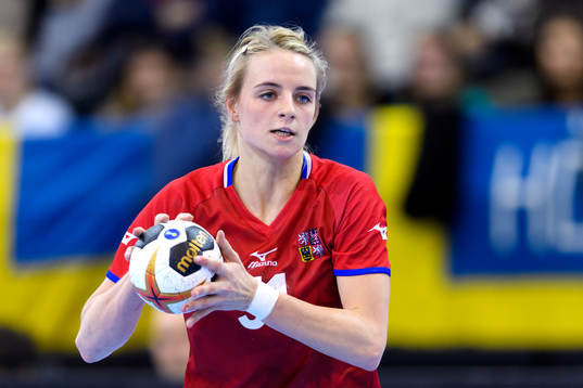 Tjeckiens Marketa Jerabkova i matchen mellan Polen och