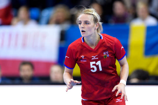 Tjeckiens Marketa Jerabkova i matchen mellan Polen och