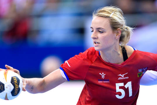 Tjeckiens Marketa Jerabkova i matchen mellan Polen och