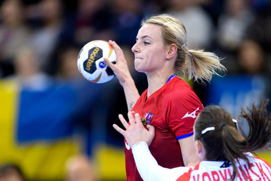 Tjeckiens Marketa Jerabkova i matchen mellan Polen och