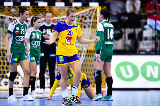 Sveriges Isabelle Gulldén jublar