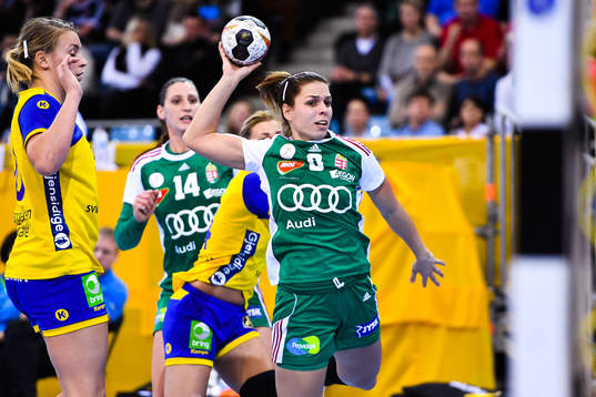 Ungerns Aniko Kovacsics matchen mellan Ungern och Sverige