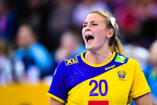 Sveriges Isabelle Gulldén jublar