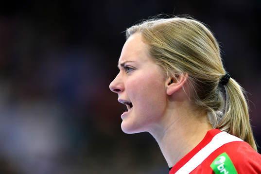 Sveriges målvakt Johanna Bundsen i matchen mellan Ungern