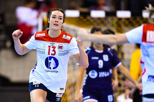 Norges Kari Brattset jublar  i matchen mellan Argentina och