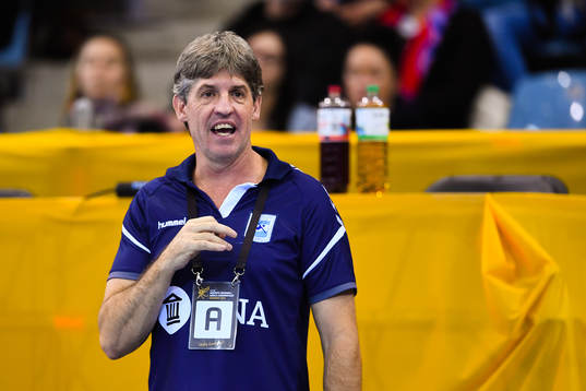Argentinas förbundskapten Eduardo Peruchena i matchen