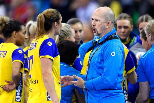 Sveriges assisterande förbundskapten Jan Ekman i matchen