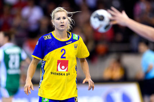 Sveriges Ulrika Toft Hansen i matchen mellan Ungern och