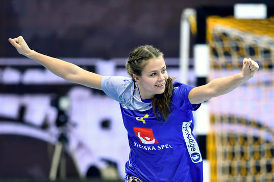 Sveriges Olivia Mellegård jublar