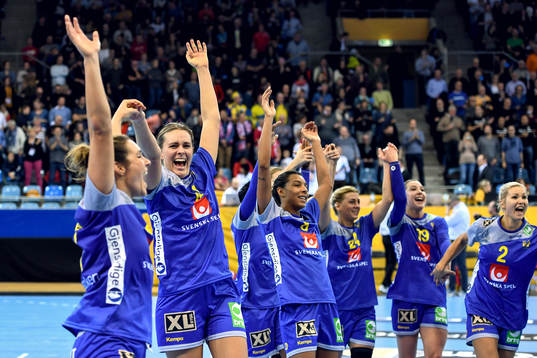 Sveriges Sabina Jacobsen, Johanna Westberg, Jamina Roberts