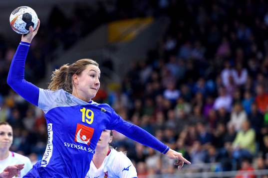 Sveriges Anna Lagerquist i matchen mellan Sverige och