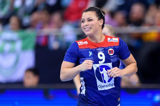 Norges Nora Mørk jublar i matchen mellan Norge och Polen
