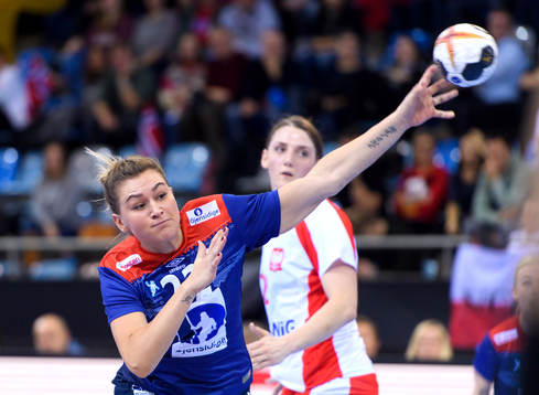 Norges Amanda Kurtovic i matchen mellan Norge och Polen