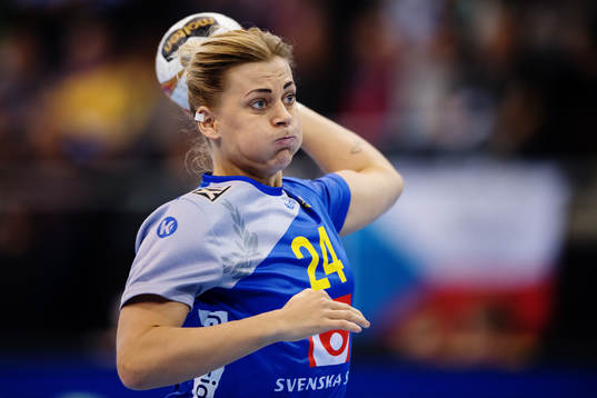Sveriges Nathalie Hagman  i matchen mellan Sverige och