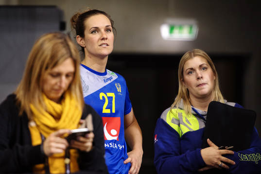 Sveriges Sabina Jacobsen i matchen mellan Sverige och
