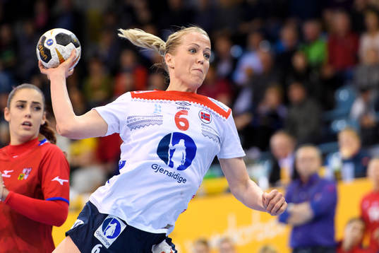 Norges Heidi Løke i matchen mellan Tjeckien och Norge
