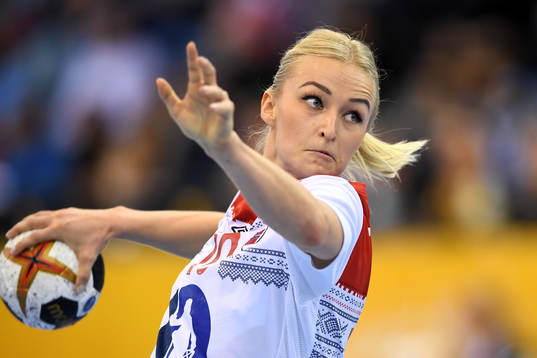 Norges Stine Bredal Oftedal i matchen mellan Tjeckien och
