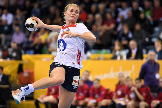 Norges Veronica Egebakken Kristiansen i matchen mellan