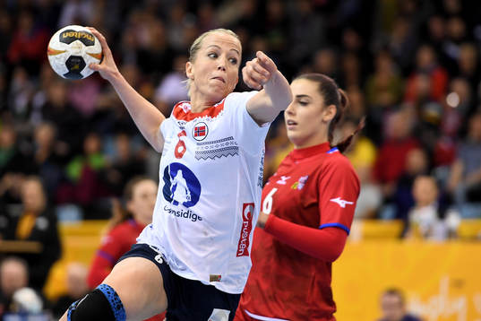 Norges Heidi Løke i matchen mellan Tjeckien och Norge