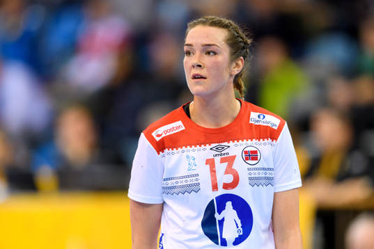 Norges Kari Brattset i matchen mellan Tjeckien och Norge