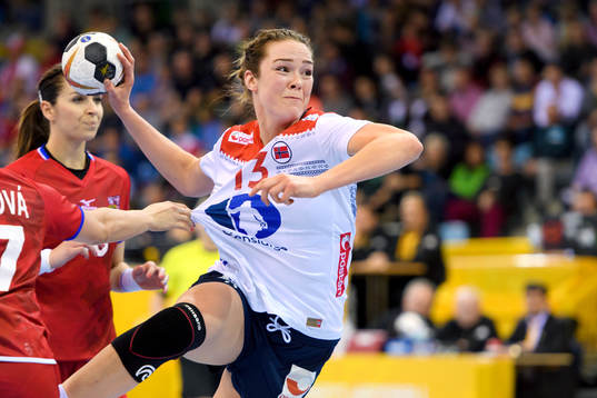 Norges Kari Brattset i matchen mellan Tjeckien och Norge