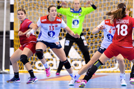 Norges Kari Brattset i matchen mellan Tjeckien och Norge