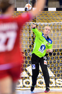 Norges målvakt Katrine Lunde i matchen mellan Tjeckien och