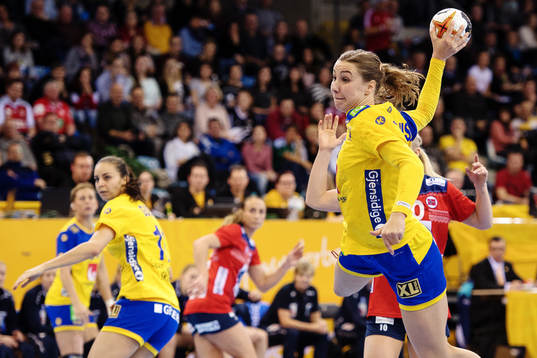 Sveriges Anna Lagerquist i matchen mellan Norge och Sverige