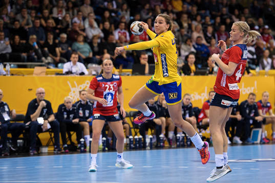 Sveriges Anna Lagerquist i matchen mellan Norge och Sverige