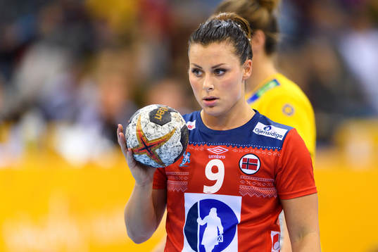 Norges Nora Mørk i matchen mellan Norge och Sverige