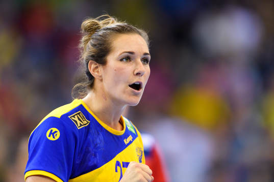 Sveriges Sabina Jacobsen i matchen mellan Norge och Sverige