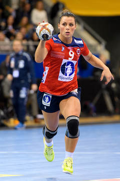 Norges Nora Mørk i matchen mellan Norge och Sverige