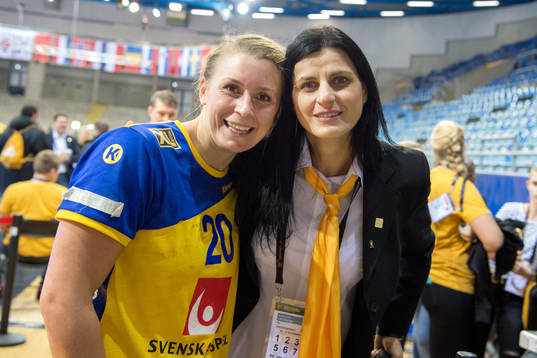 Sveriges Isabelle Gulldén och Narcisa Lecusanu