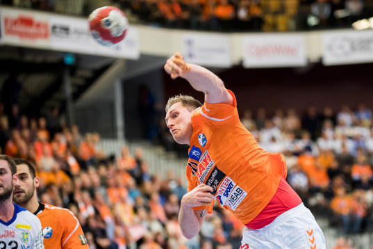 Kristianstads Albin Lagergren skjuter