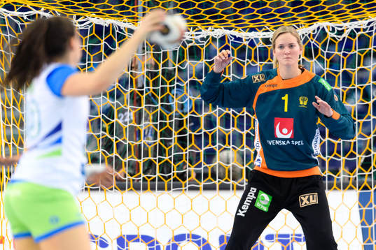 Sveriges målvakt Johanna Bundsen i åttondelsfinalen