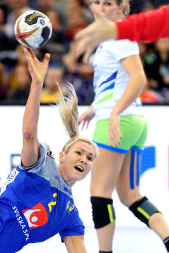 Sveriges Ulrika Toft Hansen i åttondelsfinalen mellan