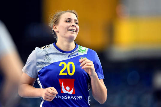 Sveriges Isabelle Gulldén jublar