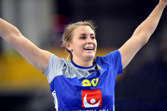 Sveriges Isabelle Gulldén jublar