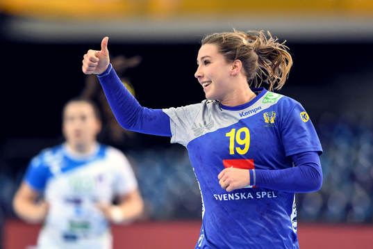 Sveriges Anna Lagerquist jublar