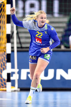 Sveriges Hanna Blomstrand jublar