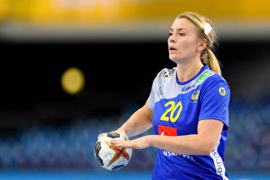 Sveriges Isabelle Gulldén i åttondelsfinalen mellan