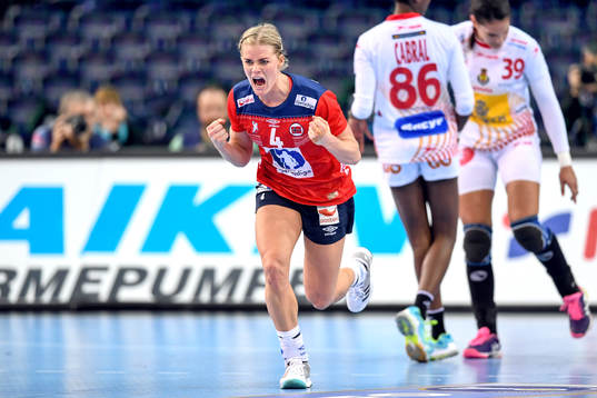 Norges Veronica Egebakken Kristiansen jublar