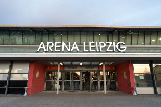 Exteriör av Arena Leipzig