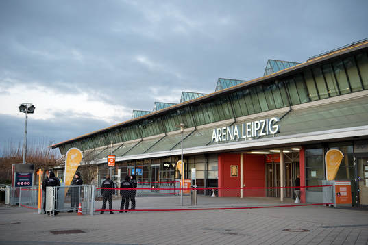 Exteriör av Arena Leipzig
