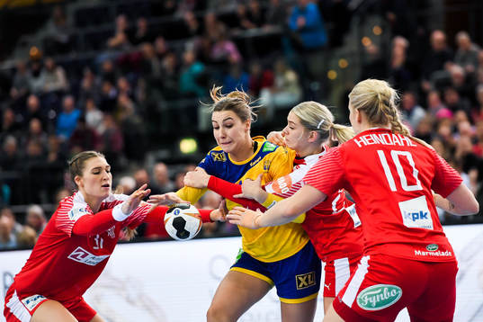 Sveriges Anna Lagerquist i kvartsfinalen mellan Sverige och