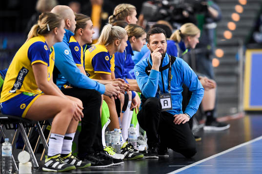 Sveriges förbundskapten Henrik Signell i kvartsfinalen