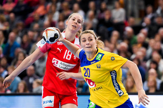 Sveriges Isabelle Gulldén i kvartsfinalen mellan Sverige